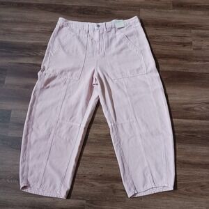 Universal Threads Easy Barrel Leg Jeans Pink Denim Size 17 Juniors New